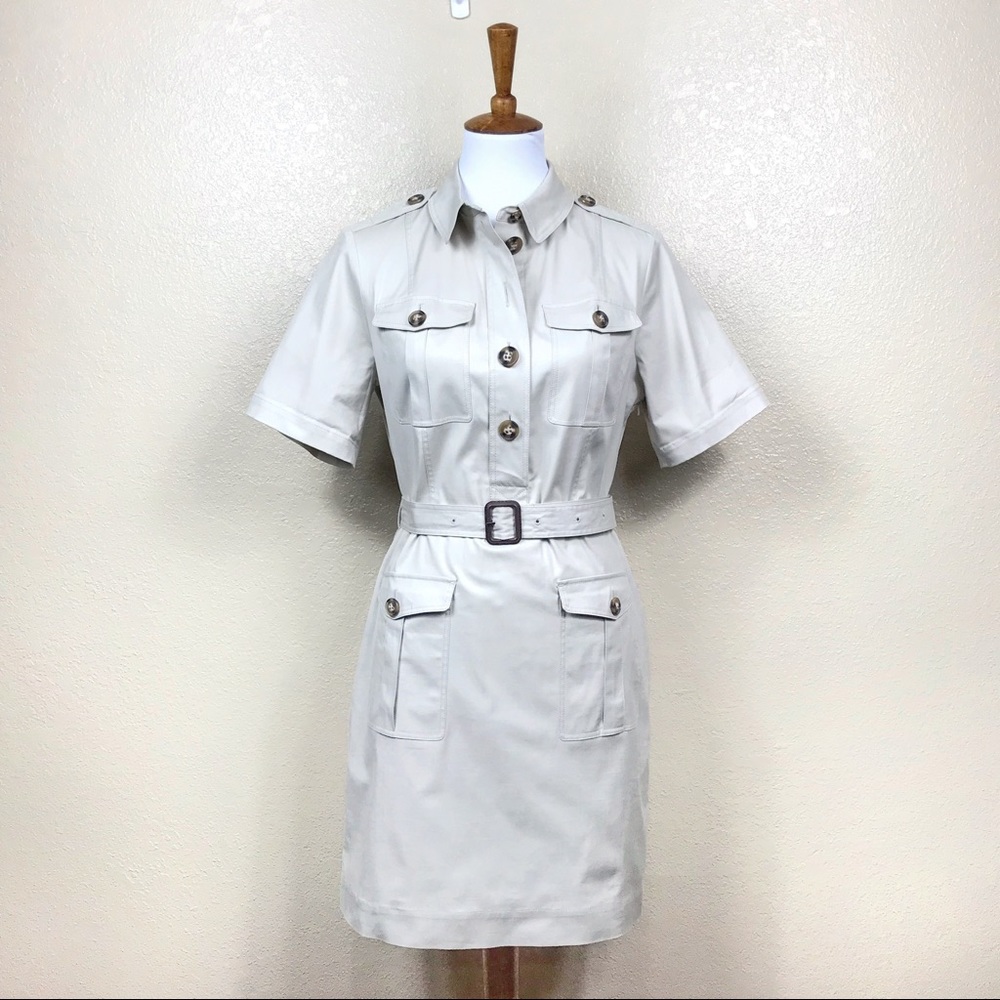 Burberry Brit Livia Twill Safari Dress Size 10 US